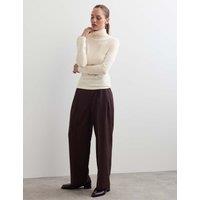 JAEGER Wool with Cashmere Roll Neck Jumper Ivory
