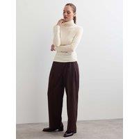 JAEGER Wool with Cashmere Roll Neck Jumper Ivory