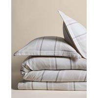 M&S Brushed Cotton Yarn Dye Bedding Set Putty
