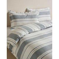 M&S Brushed Cotton Yarn Dye Bedding Set Marble