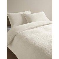 M&S Supersoft Faux Fur Bedding Set Cream