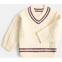 M&S Cricket Jumper (0-5 Yrs) Cream Mix