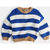M&S Pure Cotton Striped Jumper (0-5 Yrs) Blue Mix