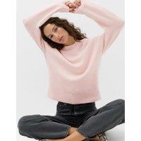 M&S Crew Neck Relaxed Jumper with Wool Blush Pink