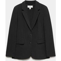 M&S Woven Straight Single Breasted Blazer Black