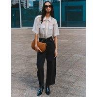 M&S Sheer Collared Utility Shirt Ivory