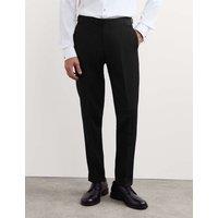 JAEGER Regular Fit Italian Wool Tuxedo Trousers Black
