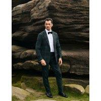 JAEGER Tailored Fit British Check Suit Jacket Black Mix