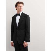 JAEGER Tailored Fit Pure Wool Tuxedo Jacket Black