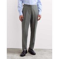 JAEGER Tailored Fit Italian Wool Prince Of Wales Check Suit Trousers Grey