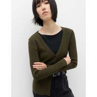 M&S 2 Pack Ribbed V-Neck Slim Fit Cardigans Multi