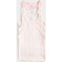 M&S 3 Pack Cotton Rich Vest Tops (2-8 Yrs) Multi
