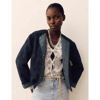 Per Una Jacquard Quilted Jacket Navy