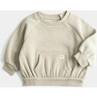 M&S Cotton Blend Fleece Lined Sweatshirt (0-3 Yrs) Green