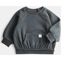 M&S Cotton Blend Fleece Lined Sweatshirt (0-3 Yrs) Charcoal
