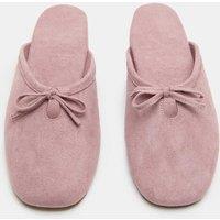 M&S Bow Mule Slippers Blush