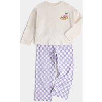 M&S Pure Cotton Waffle Graphic Pyjamas (1-8 Yrs) Lilac Mix