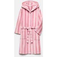 M&S Pure Cotton Striped Robe (9 Mths - 10 Yrs) Pink Mix