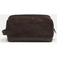 Autograph Suede Washbag Dark Chocolate