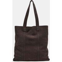 Autograph Premium Suede Zip Around Tote Bag Dark Chocolate