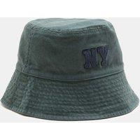 M&S Pure Cotton NY Embroidered Bucket Hat Dark Green