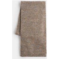 M&S Chunky Knitted Scarf with Wool Brown Mix