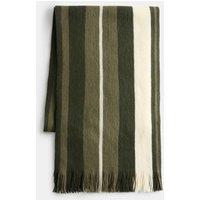 M&S Striped Scarf Green Mix