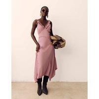 Per Una V-Neck Ruffle Detail Maxi Waisted Dress Rouge