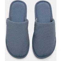M&S Striped Mule Slippers Navy Mix