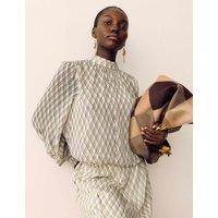 Per Una Checked Blouse White Mix