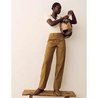 Per Una Pure Cotton Tapered Utility Trousers Sandstone