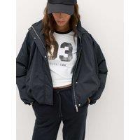 M&S Hooded Tech Bomber Jacket Black