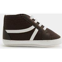 M&S Baby Canvas Riptape Pram Trainers (0-18 Mths) Brown