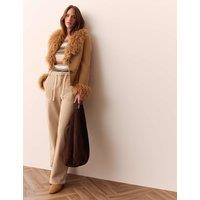 Per Una Lyocell Rich Drawstring Straight Leg Trousers Sand