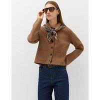 M&S Wool Rich Collared Pocket Detail Jacket Camel