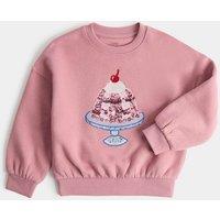 M&S Cotton Rich Jelly Sweatshirt (2-8 Yrs) Light Pink