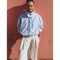 M&S Lightweight Funnel Neck Jacket Blue