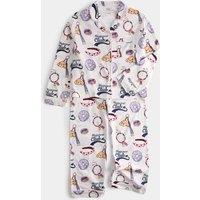 M&S Cotton Rich Sleepover Club Print Pyjamas (1-8 Yrs) Ecru Mix