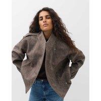 M&S Textured Funnel Neck Bomber Jacket Grey