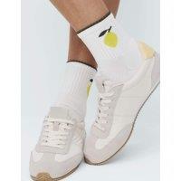 M&S 2 Pack Cotton Rich Fruit Ankle High Socks White Mix
