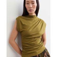 JAEGER Ruched Top Green