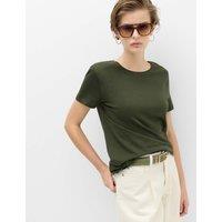 M&S Pure Cotton Crew Neck T-Shirt Dark Khaki