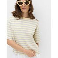 M&S Pure Cotton Boxy T-Shirt Yellow Mix