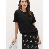 M&S Pure Cotton Everyday Crew Neck T-Shirt Black