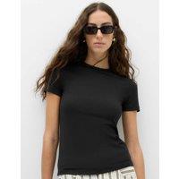 M&S Crew Neck Soft Touch T-Shirt Black