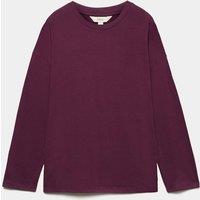 M&S Pure Cotton Top Dark Mulberry