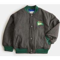 M&S Weekend Club Embroidered Graphic Bomber Jacket (2-8 Yrs) Carbon