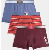 M&S 3pk Spider-Man Cotton Rich Trunks (3-10 Yrs) Red Mix