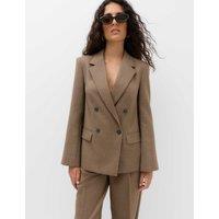 M&S Checked Double Breasted Blazer Multi/Neutral