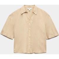 M&S Oversized Shirt with Linen Sandstone